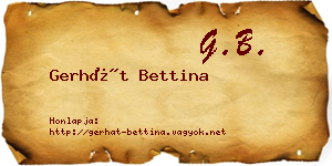 Gerhát Bettina névjegykártya