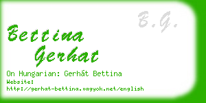 bettina gerhat business card